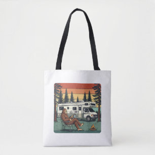 Tote Bag Caravane Motorhome Vintage RV Aventure Bigfoot