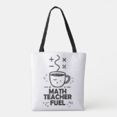Tote Bag Carburant pour professeur de maths (Dos)