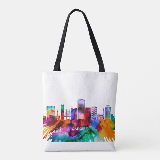 Tote Bag Cardiff Skyline (Dos)