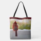 Tote Bag Cardinal avec Visiteur du poème du Ciel (Dos)