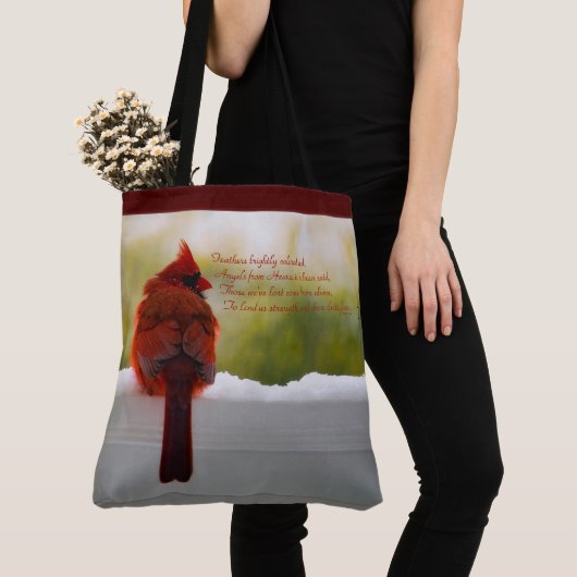 Tote Bag Cardinal avec Visiteur du poème du Ciel (De près)