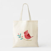 Tote Bag Cardinal Bird Aquarelle art mignon petit oiseau ro (Dos)