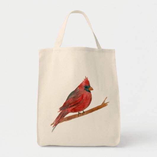 Tote Bag Cardinal Bird Watercolor Peinture Faune (Devant)