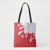 Tote Bag Cardinal blanc Paint Splash Rouge (Devant)