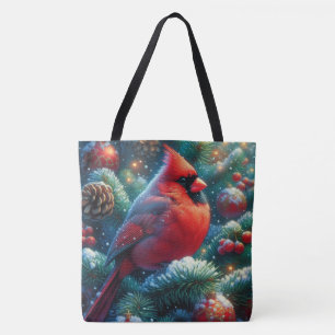Tote Bag Cardinal de Noël/hiver