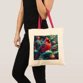 Tote Bag Cardinal de Noël/hiver (Devant (produit))