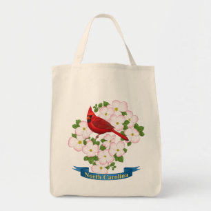 Tote Bag Cardinal d'État de Caroline du Nord Oiseau Dogwood