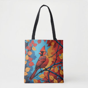 Tote Bag Cardinal en automne