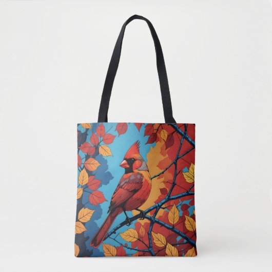 Tote Bag Cardinal en automne (Devant)