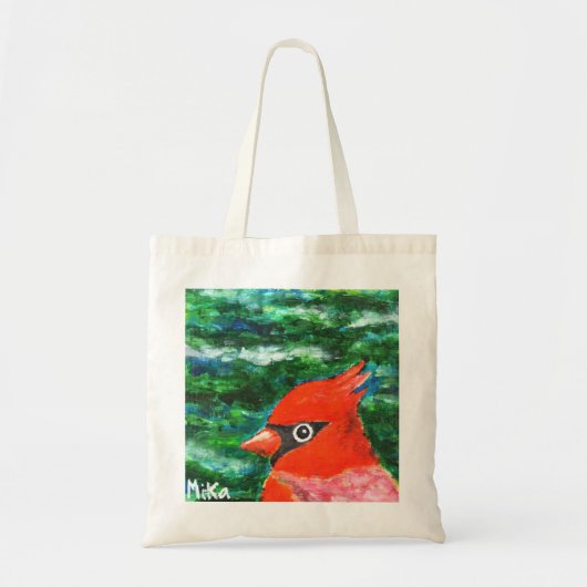 Tote Bag Cardinal Oiseau Rouge Noël Fêtes Oiseaux folkloriq (Devant)