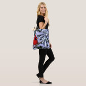 Tote Bag Cardinal rouge d'hiver (Sur le modèle)