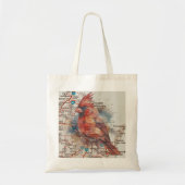 Tote Bag Cardinal sur Virginia Road Map (Devant)