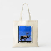 Tote Bag Caribou en hiver - Art original de la faune (Dos)