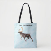 Tote Bag Caribou/Reindeer d'art populaire (Devant)