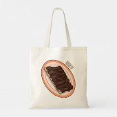 Tote Bag Caricature à côtes courtes (Dos)