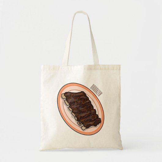 Tote Bag Caricature à côtes courtes (Devant)
