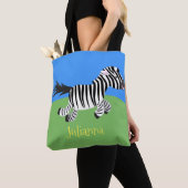 Tote Bag Caricature amusante de zèbre (De près)