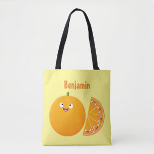 Tote Bag Caricature d'agrumes d'orange