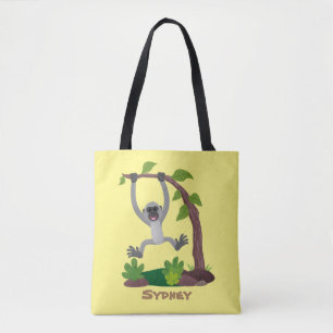 Tote Bag Caricature de bande de gibbon joyeux