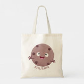 Tote Bag Caricature de biscuit à puce en chocolat (Dos)