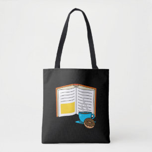 Tote Bag Caricature de café et de beignets