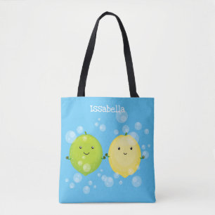 Tote Bag Caricature de chaux de citron joyeux
