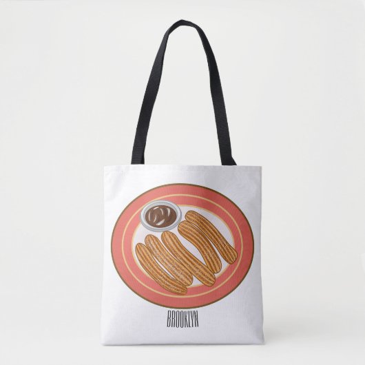 Tote Bag Caricature de Churro (Devant)