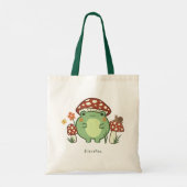 Tote Bag Caricature de la grenouille et des champignons | N (Dos)