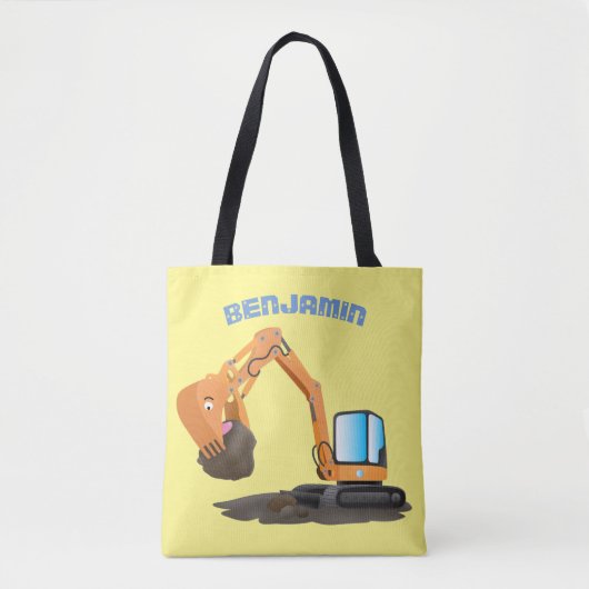 Tote Bag Caricature de la pelle orange (Devant)