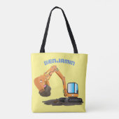 Tote Bag Caricature de la pelle orange (Dos)