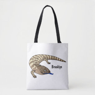 Tote Bag Caricature de lézard rouge