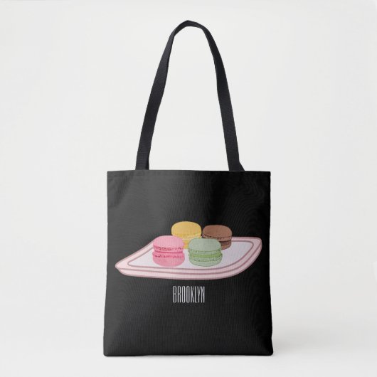 Tote Bag Caricature de Macaron (Devant)