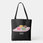 Tote Bag Caricature de Macaron (Dos)