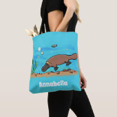 Tote Bag Caricature de natation de Cute platypus (De près)