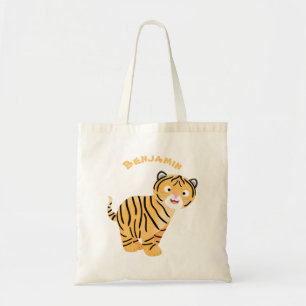 Tote Bag Caricature de petit tigre joyeux