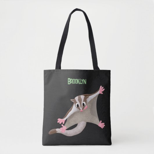 Tote Bag Caricature de planeur de sucre joyeux (Devant)