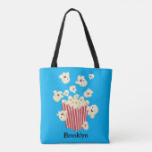 Tote Bag Caricature de pop-corn drôles (Dos)