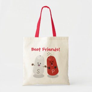 Tote Bag Caricature de shakers de sel et de poivre de Cute