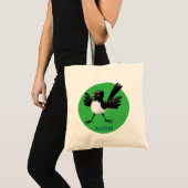 Tote Bag Caricature de Willie Wagtail australienne personna (Devant (produit))
