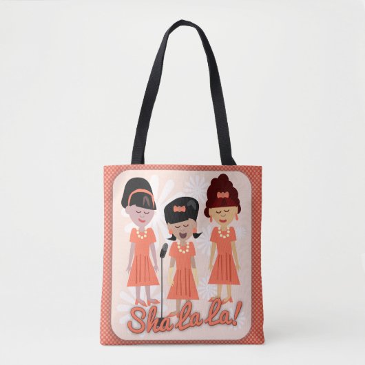Tote Bag Caricature du groupe Sha La Girl (Devant)