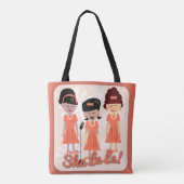 Tote Bag Caricature du groupe Sha La Girl (Dos)
