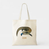 Tote Bag Caricature en bleu (Dos)