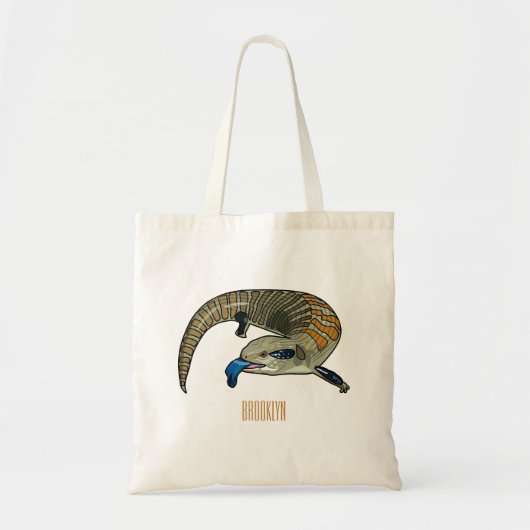 Tote Bag Caricature en bleu (Devant)