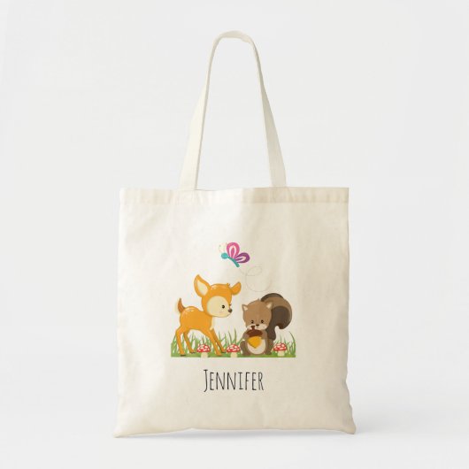 Tote Bag Caricature en bois mignon (Devant)