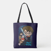 Tote Bag Caricature Harry Potter Chambre des secrets Graphi (Dos)