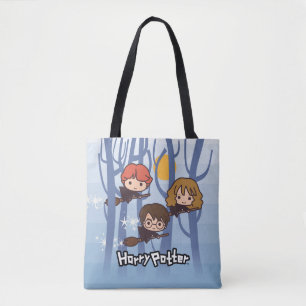 Tote Bag Caricature Harry, Ron, & Hermione Voler Dans Woods