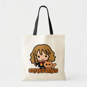 Tote Bag Caricature Hermione et Crookshanks