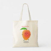 Tote Bag Caricature jaune mangue mignonne (Dos)