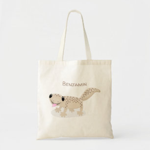 Tote Bag Caricature joli tan gecko tan joyeux