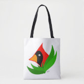 Tote Bag Caricature Oiseau cardinal (Devant)